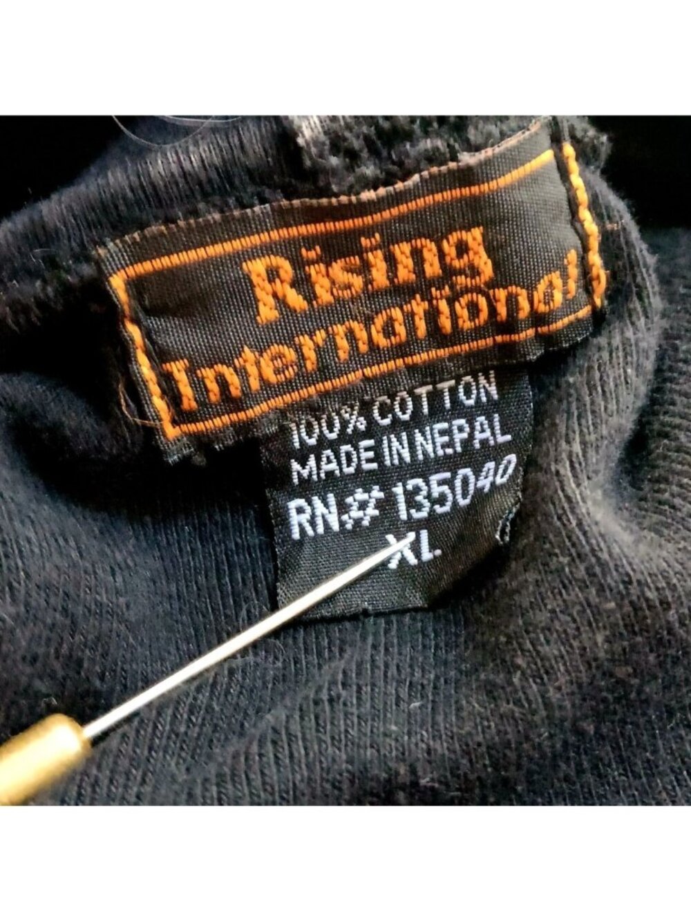 Rising International Nepal Jacket XL Vintage Hoody Embroidery Bohemian Hooded
